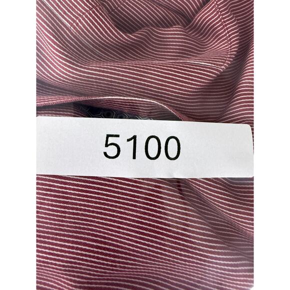 Ted Baker Size 4 US L Geometric Casual Button Shirt Red Long Sleeve Collar - Picture 8 of 8